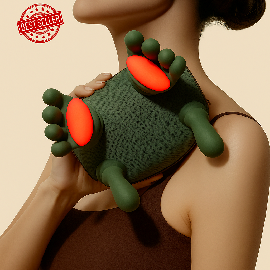 Master Hand Shoulder and Neck Massager, Heated Neck and Shoulder Massager Shiatsu-Style Neck Massage Relieve Pain